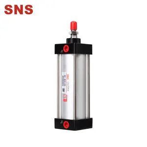 SNS SC Series Double Piston Adjustable Pneumatic Double Acting Aluminum Alloy Standard compressed Air Cylinder