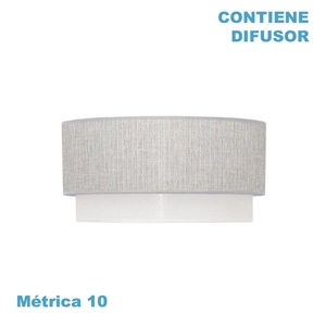 Schermo Sospeso 50x48x23 cm in Grigio e Bianco con Diffusore Incluso - Ideale per Illuminazione Ambientale e Decorativa. - Product Image 1