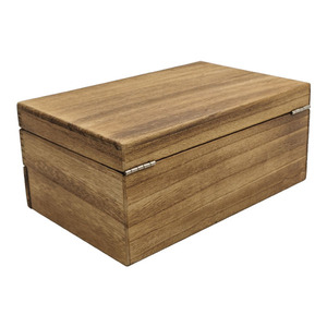 Organisateur de bijoux vintage en bois à double couche avec design push-pull comprenant un miroir pour un rangement pratique - Product Image 6