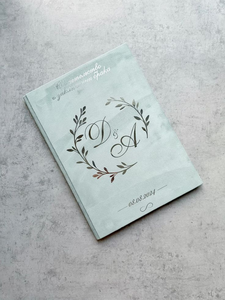 Carte <span class=keywords><strong>d</strong></span>'<span class=keywords><strong>invitation</strong></span> de mariage personnalisée de luxe en velours sué<span class=keywords><strong>d</strong></span>é avec ruban - Product Image 4