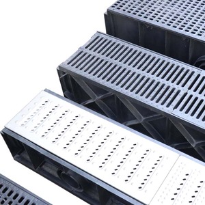 Công suất cao HDPE hệ thống thoát nước màu đen nhựa hình chữ U thoát nước gully với bìa - Product Image 5