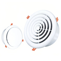 Diffuseur rond personnalisable en direct d'usine avec clip à ressort pour filtre, grille d'aération ronde pour système de ventilation d'air frais CVC