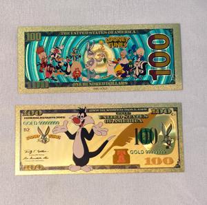 Set de Regalo Coleccionable de 16 Billetes con Lámina Dorada de los Looney Tunes, Personajes de Dibujos Animados - Product Image 5