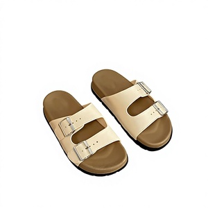 Sandali piatti da <span class=keywords><strong>donna</strong></span> estivi, nuovo stile francese, casual, infradito, retrò, traspiranti, antiscivolo, con doppia fibbia, per la spiaggia - Product Image 1