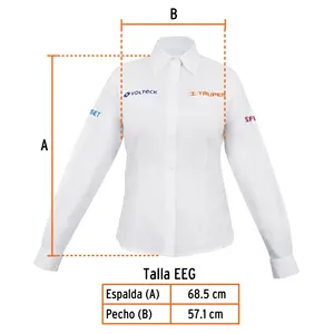 BOX 1 เสื้อเชิ้ตแขนยาวผู้หญิง สีขาว EEG TRUPER - Product Image 3