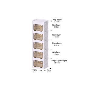 Armoire <span class=keywords><strong>de</strong></span> rangement multifonctionnelle transparente pour chaussures et vêtements, armoire pliable à usage ouvert, boîte <span class=keywords><strong>de</strong></span> rangement sans installation - Product Image 2