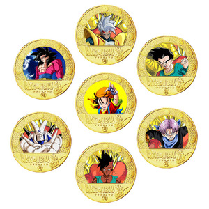 Monedas Conmemorativas del Rey Mono de la Serie <span class=keywords><strong>Dragon</strong></span> <span class=keywords><strong>Ball</strong></span> <span class=keywords><strong>GT</strong></span> de Anime Japonés, Monedas de Oro, un Juego Completo para Coleccionar - Product Image 1