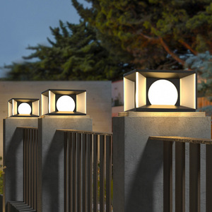 Luci notturne muro <span class=keywords><strong>solare</strong></span> <span class=keywords><strong>fari</strong></span> Ip65 giardino esterno impermeabile porta porta porta porta <span class=keywords><strong>solare</strong></span> Post luce - Product Image 4