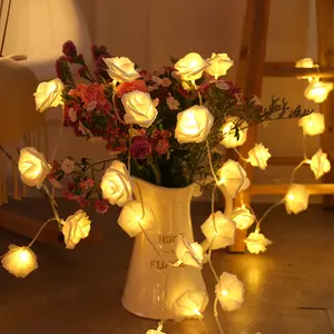 Cordão de luz de led rosa branco, varal led para decoração de natal, aniversário, casamento, luz noturna pequena