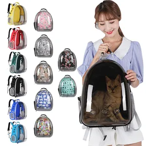 Mochila ajustável para transporte de cães e gatos, cápsula espacial para viagem, ideal para cães e gatos