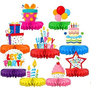 ModernModern Honeycomb Birthday Centerpiece - 3D <b>Party</b> <b>Table</b> Decor for Celebrations - Product Image 2