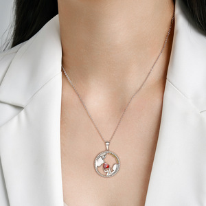 Collier en argent sterling 925 « Ma meilleure maman » avec pendentif silhouette mère-enfant et pierre de naissance interchangeable, cadeau pour maman - Product Image 2