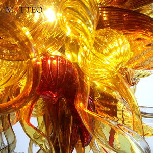 Lampadario in Vetro di Murano Soffiato a <span class=keywords><strong>Mano</strong></span> LED Personalizzato di Alta Gamma per Hall di Hotel e Negozi - Product Image 5