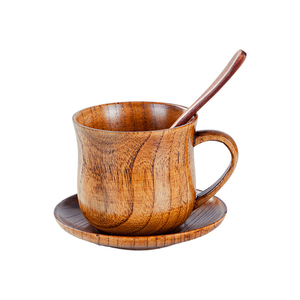 Tasse à café en bois massif de jujube, style japonais rétro, pour café, saké, lait ou thé, idéale pour hôtel ou maison - Product Image 6