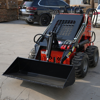 Mini-chargeuse compacte diesel fabriquée en Chine, chargeuse compacte à roues en caoutchouc pour ferme, chargeuse compacte à roues pour verger