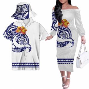 Coppia <span class=keywords><strong>vestito</strong></span> <span class=keywords><strong>da</strong></span> donna abiti bianchi stampa sublimazione cappelli <span class=keywords><strong>da</strong></span> <span class=keywords><strong>pescatore</strong></span> Samoan tribale Casual autunno abiti <span class=keywords><strong>da</strong></span> ufficio abbinano camicia <span class=keywords><strong>da</strong></span> uomo Oem - Product Image 1