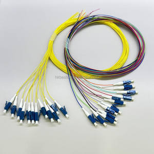 Pigtail de Fibra Óptica Directo de Fábrica OEM, LC/UPC LSZH, 12 Núcleos, G652D, Monomodo, 0.9mm, 1.5m, FTTH FTTX - Product Image 1
