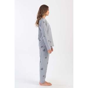 Pyjama une pièce XXL pour femme à col rond et manches longues, personnalisable avec logo, en Spandex et Modal respirants, taille élastique, idéal pour la maison - Product Image 3