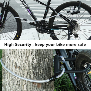 Nouveau <span class=keywords><strong>antivol</strong></span> vélo <span class=keywords><strong>U</strong></span> serrure câble combinaison vtt route montagne cyclisme serrure acier sécurité vélo serrures - Product Image 6