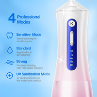 Hydropulseur Dentaire Professionnel Étanche Multifonctionnel 3 Modes 4 Buses Lumière UVC Nettoyage en Profondeur