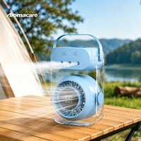 Ventilateur de bureau Aromacare avec 3 pulvérisateurs de brume, 200 vitesses, écran numérique LED, ventilateur portable pour usage personnel