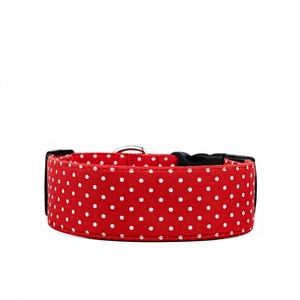 ปลอกคอสุนัขลายจุดสีแดง - Product Image 1