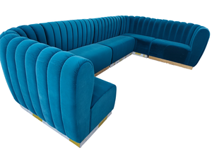 Asientos de Lujo en Forma de U para Restaurante, Tapizados en Terciopelo con Respaldo Acolchado, para Uso en Hoteles, Bares y Cafeterías - Product Image 6