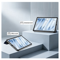 Casing Tablet Anti-Bengkok untuk iPad Mini 8, Penyangga Magnetik Lipat Tiga, Penutup Kulit PU, Fitur Auto Sleep/Wake, Casing Tablet Pintar