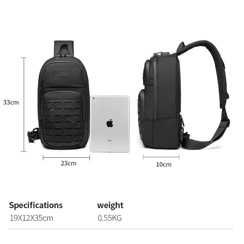 Ozuko 9565 Tactical Sling Bag - Trendy & Waterproof Design