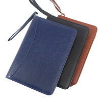 Logo personnalisé A4 a5 a6 a7 portefeuille professionnel, classeur à anneaux, dossier de documents, répertoire à fermeture éclair avec porte-cartes