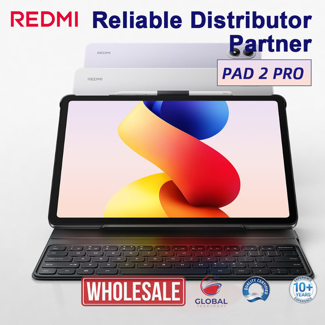 MOQ 20 Units Wholesale REDMI Pad 2 Pro, Snapdragon 7s Gen 4 & 12000mAh, 12.1" 2.5K Eye-Care Tablet