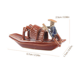 Decoración de pecera, pequeño y bonito barco Retro, decoración de Acuario, accesorio de cerámica <span class=keywords><strong>para</strong></span> pecera, juguete de pez seguro <span class=keywords><strong>para</strong></span> <span class=keywords><strong>Betta</strong></span> Cichlid - Product Image 3