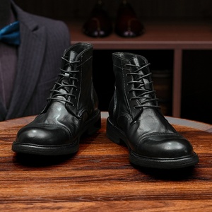 Latest Best Selling Water Washed Fall Winter Men's <b>Boots</b> Genuine Leather Classic Retro Style Wholesale Price for Men's <b>Boots</b> - Product Image 2
