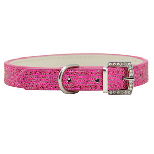 Collar de perro de lujo, <span class=keywords><strong>cinta</strong></span> de hebilla de diamantes de imitación de cuero de gamuza de <span class=keywords><strong>terciopelo</strong></span> brillante a la moda para Collar de perro de PU sólido - Product Image 4
