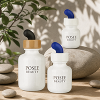 Vanka Nouveau Style Emballage 60ml Flacon compte-gouttes à tête inclinée en PET Sérigraphié Cosmétique Huile Essentielle Vide Recharge Voyage