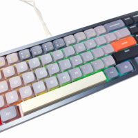 Kustom DIY RGB antighosting PCB terpasang Hot-Swappable Keyboard CNC Metal Case Kit Mechanical Keyboard Cool RGB Gaming Keyboard
