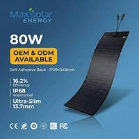 Panneau solaire flexible CIGS sur mesure 80W avec accessoires pour camping-car, bateau, marine, hors réseau, avec kit de montage et solution de rangement