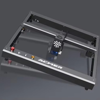 Machine de découpe laser à diode ACMER P2 haute vitesse 10W/20W/33W 420*400mm avec assistance pneumatique automatique pour papier cuir cristal