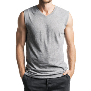 เสื้อกล้ามออกกำลังกายผู้ชายไซส์ใหญ่คุณภาพสูงแบบสั่งทำพิเศษ คอวี ระบายอากาศได้ดี เหมาะสำหรับฟิตเนสและเล่นกีฬา - Product Image 1