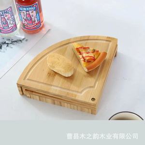 Solid Wood Cheese Board Round Cutting Board With <b>Knife</b> Set For <b>Bread</b> Fruit Dessert Plates Natural Color Hand Wash Only - Product Image 1