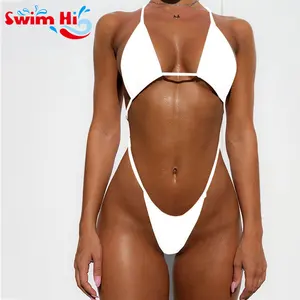 ग्रीष्मकालीन नवीनतम फैशन तैराक लड़कियों महिलाओं को विभाजित स्विमसूट महिला चरम सूक्ष्म सेक्सी महिला क्रोचलेस बिकनी