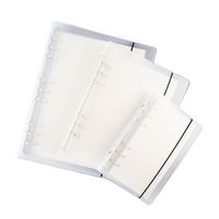 Classeur à anneaux simple givré translucide de haute qualité en PVC, couleurs et logo personnalisés, A4/B5/A5/A6/A7, dossier professionnel 6 trous