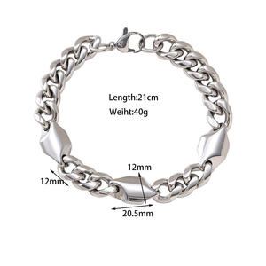 <span class=keywords><strong>Bracelet</strong></span> de <span class=keywords><strong>montre</strong></span> punk simple fait à la main, chaîne à maillons, <span class=keywords><strong>bracelet</strong></span> vintage en acier inoxydable, bijoux de mode pour femmes et hommes, vente en gros - Product Image 6