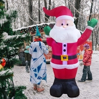 Décorations de Noël, fournitures, ornements, Père Noël avec lumières LED, Noël, bonhomme de neige gonflable de Noël, Père Noël