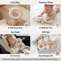 Ensemble de hochets doux en peluche pour bébé, anneau de préhension, hochet à tige en forme d'animal en peluche, jouet sensoriel pour nouveau-né, nourrisson et tout-petit, vente en gros OEM