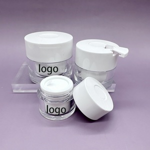 Cosmetic <b>Plastic</b> Acrylic <b>Jar</b> 30g 50g Skin Care Cream Acrylic Cream <b>Jar</b> with Hand Pull Pad and Cream Spoon - Product Image 6