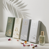 Vente en gros de boîte-cadeau de soins de la peau biodégradables personnalisés petit emballage cosmétique en papier kraft boîte de parfum de stratification brillante