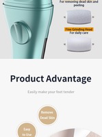 Ponceuse électrique sans fil rechargeable par USB puissante pour éliminer les callosités et peaux sèches, idéale pour les talons, usage domestique, étanche