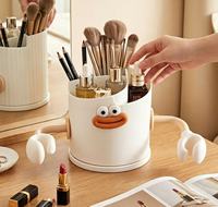 Support Rotatif pour Pinceaux de Maquillage, Organisateur de Bureau Multi-Compartiments pour Rouge à Lèvres, Houppettes et Articles de Toilette – Offre Spéciale