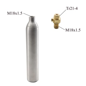 ถัง CO2 อลูมิเนียม 0.6 ลิตร 0.8 กก. กระบอกทำโซดาแบบพกพา ขวดคาร์บอเนตเกรดอาหาร - Product Image 5